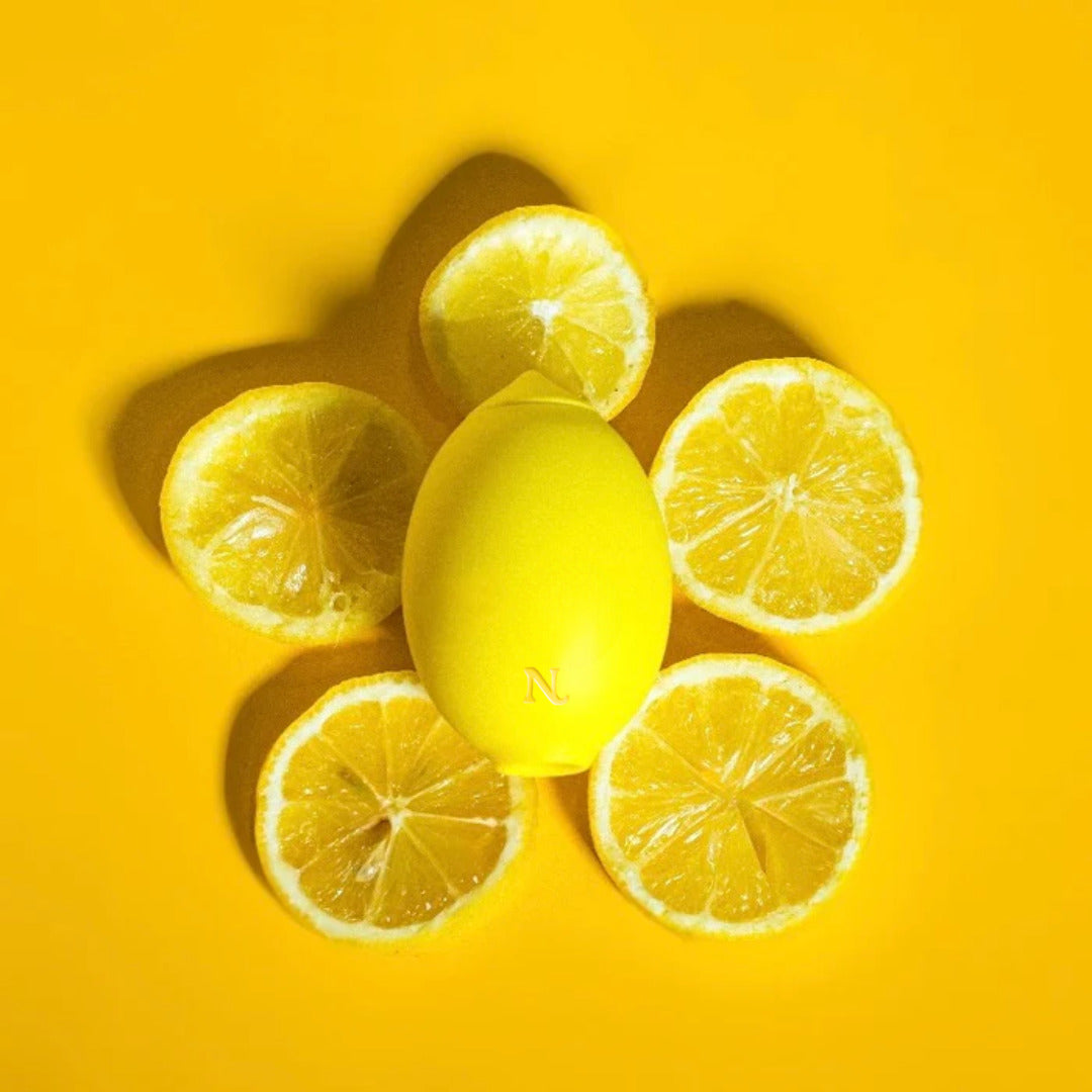 Lemon adult toy flat lay